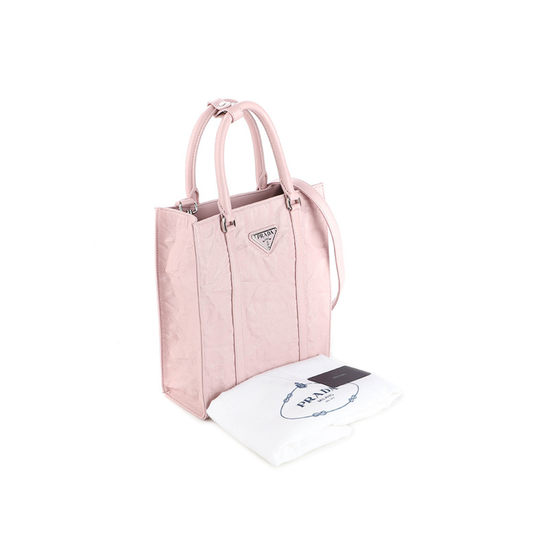 PRADA 褶皺肩包(1BG458 UVL)-15