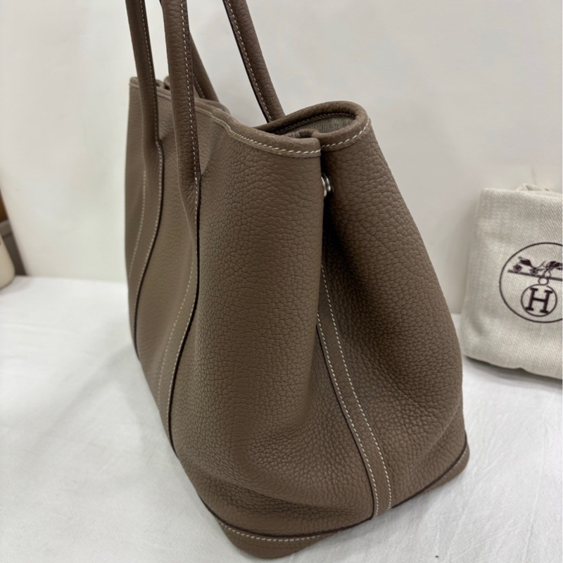 Hermes 愛馬仕 garden party36 花園36大象灰銀扣 X刻-2