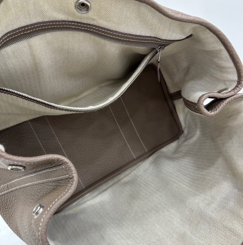 Hermes 愛馬仕 garden party36 花園36大象灰銀扣 X刻-5