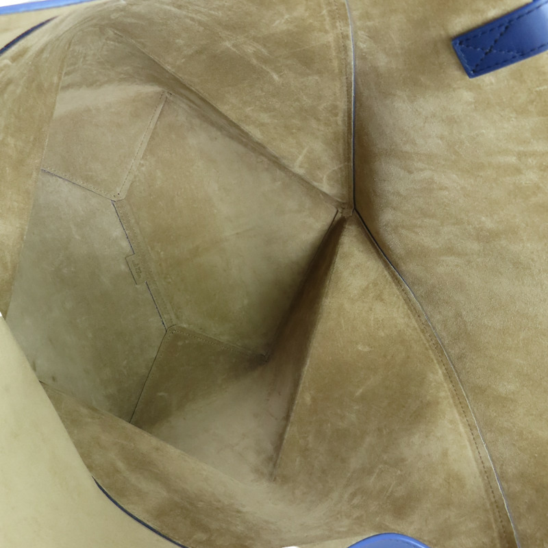 深藍色 牛皮 Blue Puzzle Fold超大型 肩背包【LOEWE 羅威】-4