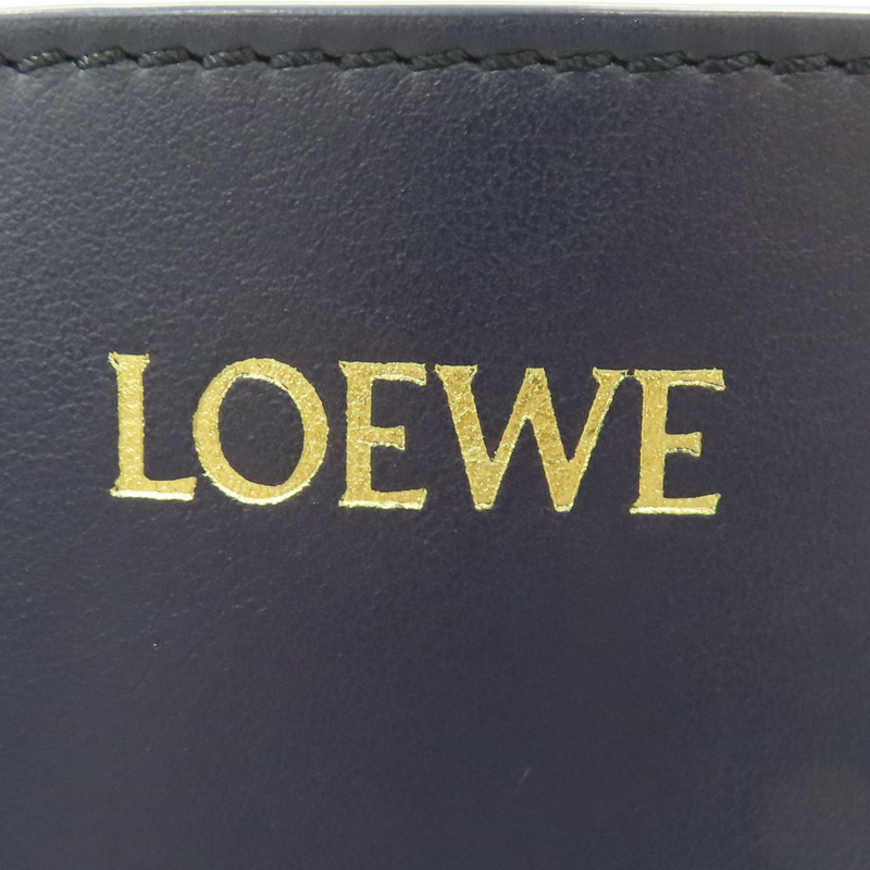 深藍色 牛皮 Blue Puzzle Fold超大型 肩背包【LOEWE 羅威】-5