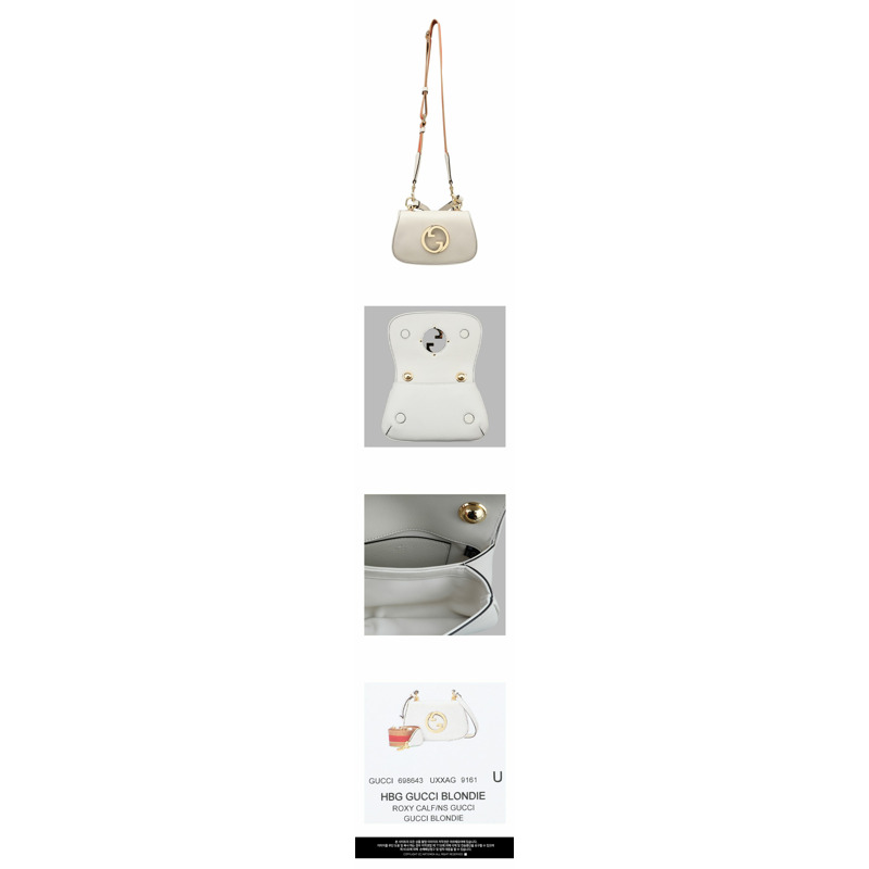 GUCCI Blondie迷你肩背包 白色 698643 UXXAG-2