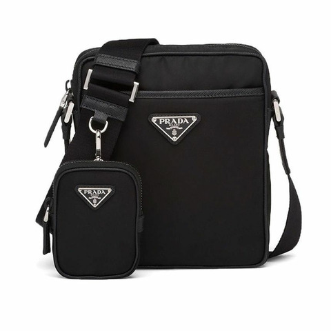 PRADA 三角形標誌 Tessuto 斜背包 2VH112 2DMH F0002