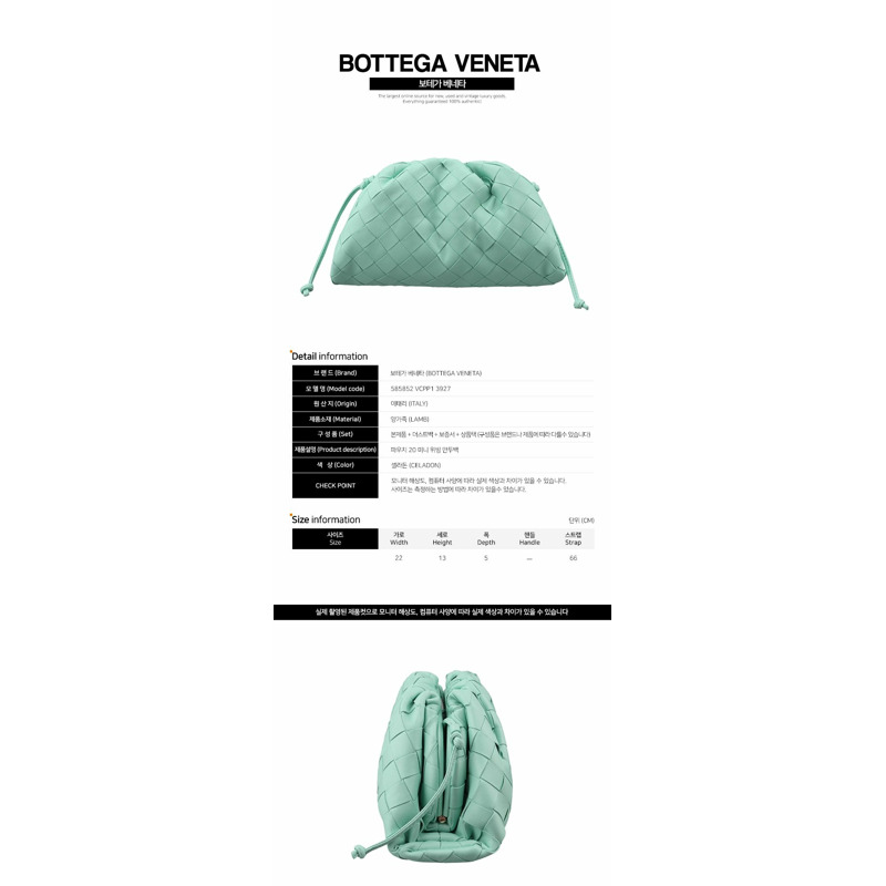 BOTTEGA VENETA 23SS 20寸迷你編織餃子袋 585852 VCPP1-1