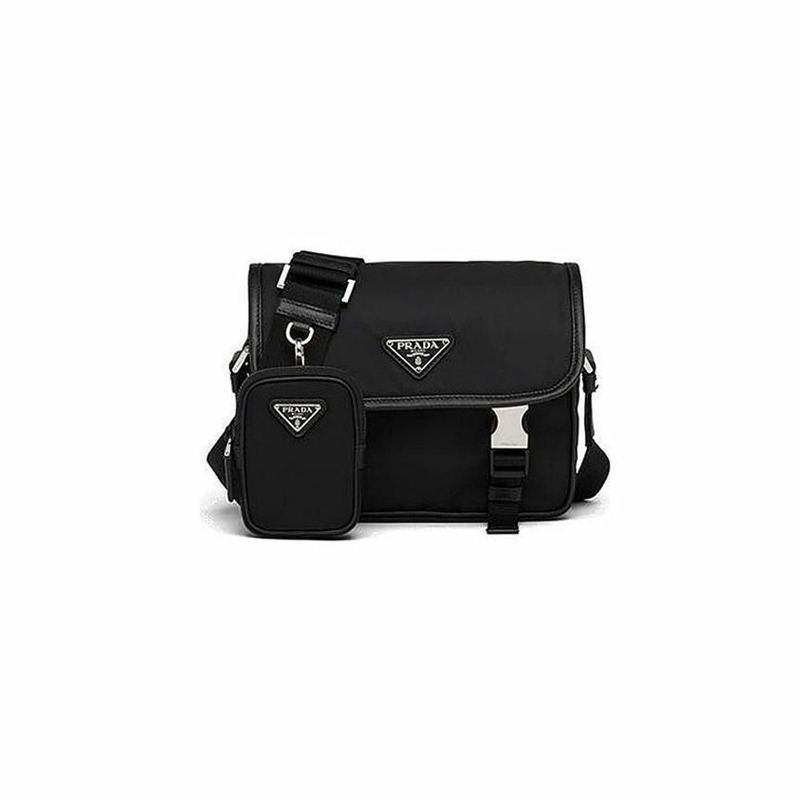 PRADA 三角形標誌 Tessuto 多斜背包 2VD034 2DMH F0002-0