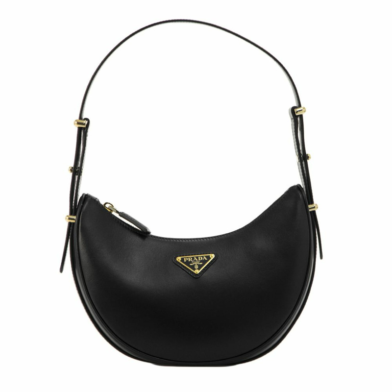 PRADA 三角形標誌斜背包/單肩包 黑色 1BC194 ASK F0002-0