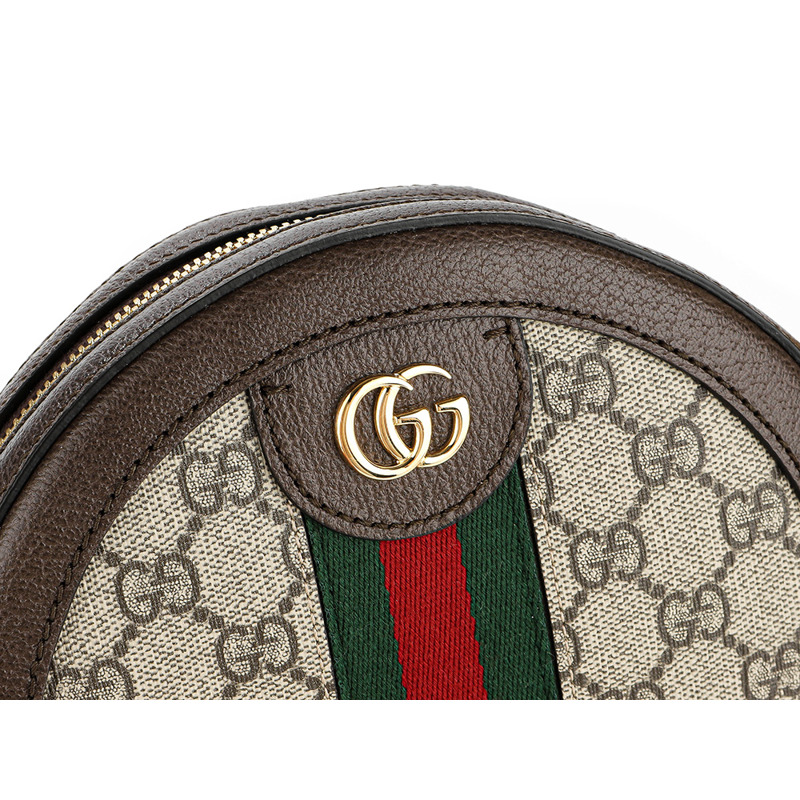 GUCCI Ophidia 迷你 GG 圓形斜背包 (A_550618 96I3B )-11