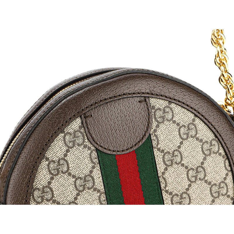 GUCCI Ophidia 迷你 GG 圓形斜背包 (A_550618 96I3B )-13