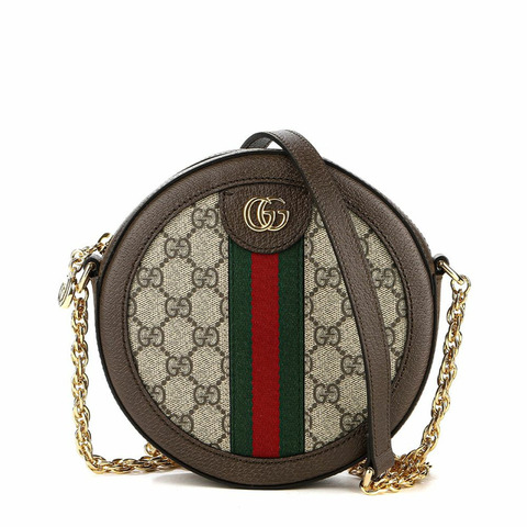 GUCCI Ophidia 迷你 GG 圓形斜背包 (A_550618 96I3B )