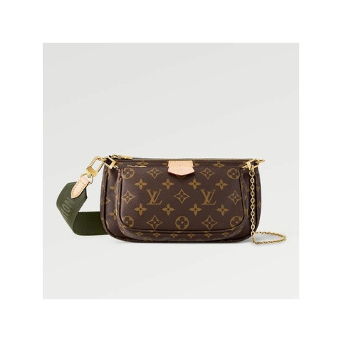 LOUIS VUITTON Pochette Multi Accessories 卡其色斜背包 M44813
