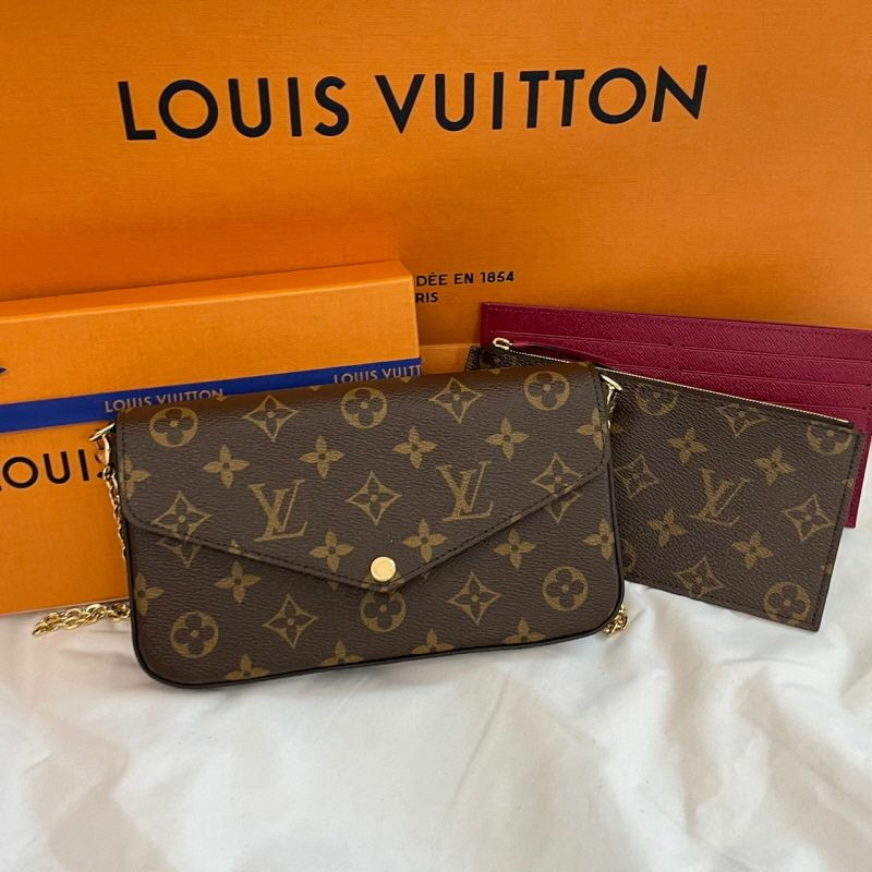 LOUIS VUITTON Felicie 字母組合手拿包 M61276-1