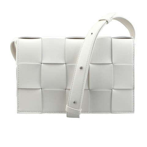 BOTTEGA VENETA Intrecciato 編織盒式包 白銀 578004 VMAY1