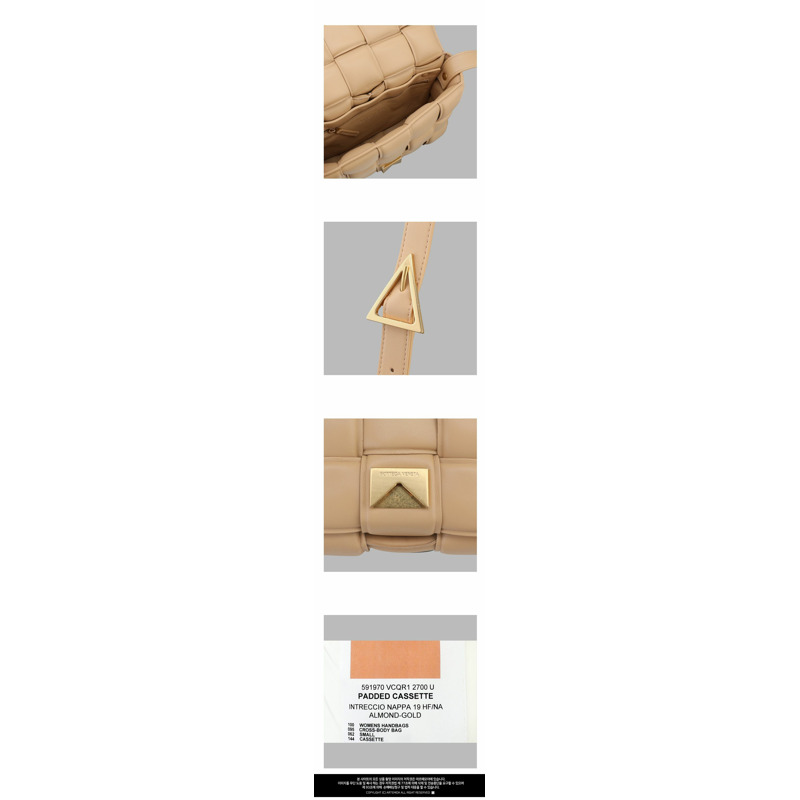 BOTTEGA VENETA 23FW 加厚磁帶包 杏仁金 591970 VCQR1-2