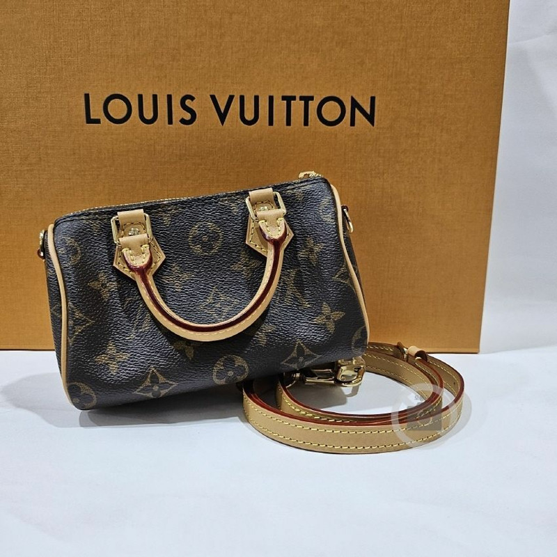 LOUIS VUITTON Nano Speedy 斜背單肩包 M81085-8