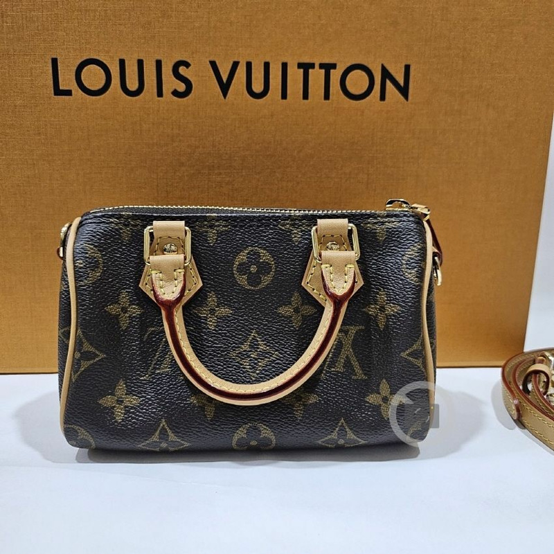 LOUIS VUITTON Nano Speedy 斜背單肩包 M81085-9