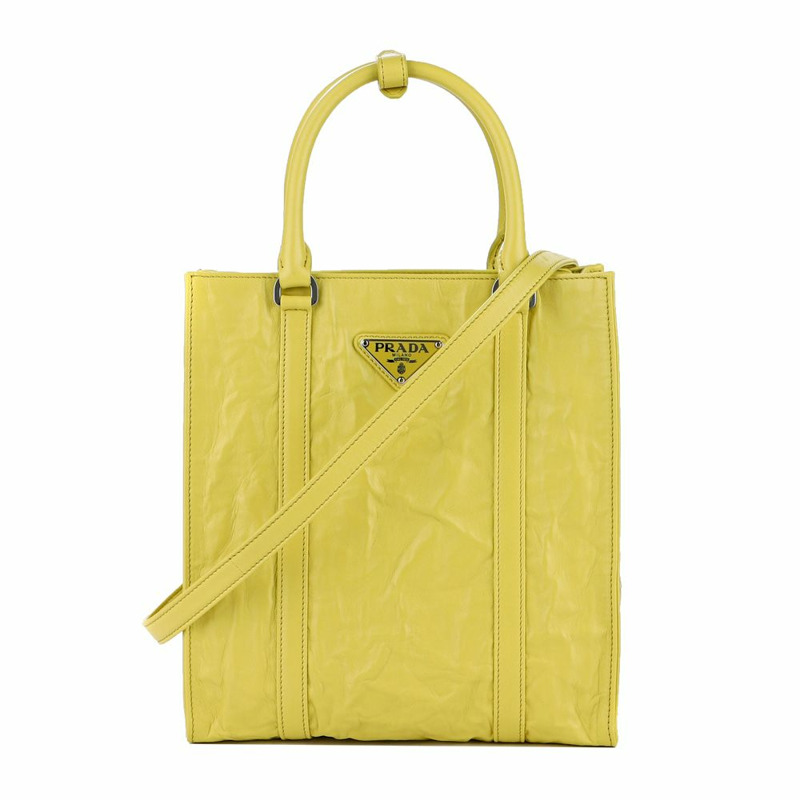 PRADA 褶皺肩包（1BG458 UVL）-0