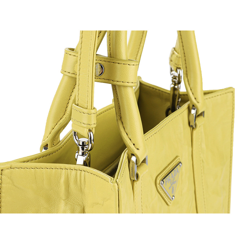 PRADA 褶皺肩包（1BG458 UVL）-10