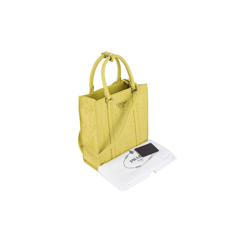 PRADA 褶皺肩包（1BG458 UVL）-15