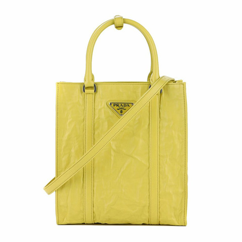 PRADA 褶皺肩包（1BG458 UVL）