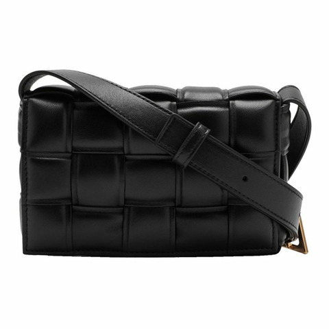 BOTTEGA VENETA Intrecciato 小號盒式包黑色 23FW 717506 VCQR1