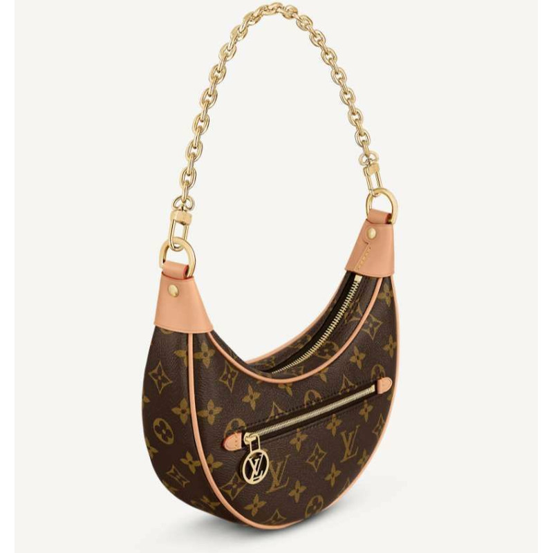 LOUIS VUITTON 環形鏈條單肩包 Hobo 包 Monogram M81098-1