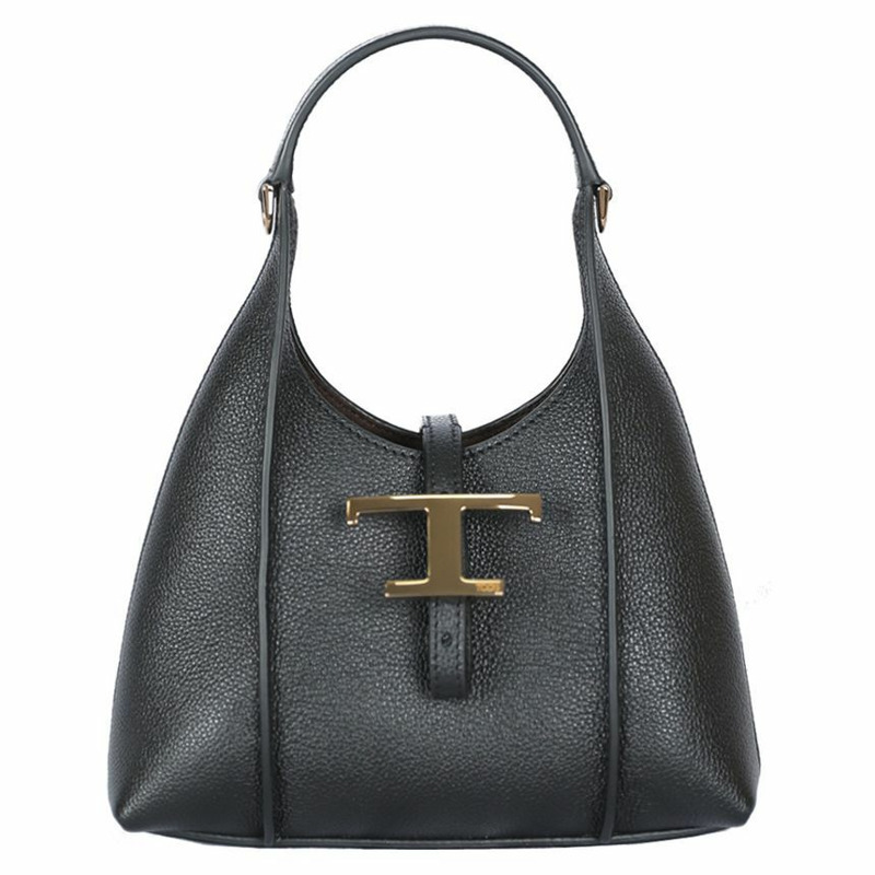 TODS 永恆經典Logo迷你手提斜背包 黑色-0