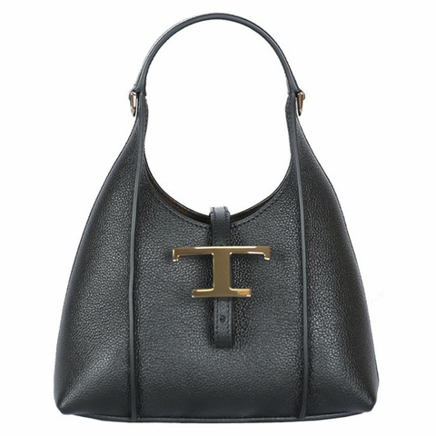 TODS 永恆經典Logo迷你手提斜背包黑色