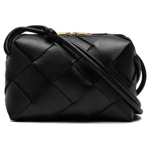 BOTTEGA VENETA Intrecciato 小號盒式包黑色 709417 VCQC2