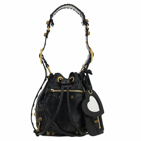 BALENCIAGA Le Cagole XS 水桶肩背包 黑色 702431 1000