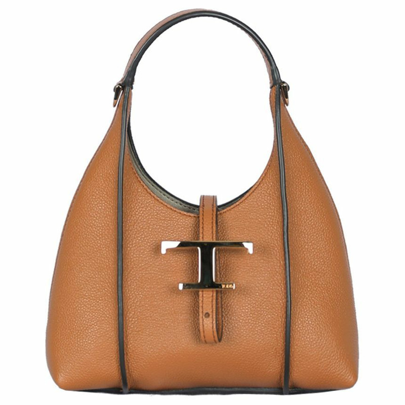 TODS Timeless Logo 迷你托特斜背包 棕色 XBWTSBE0000 Q8E-0
