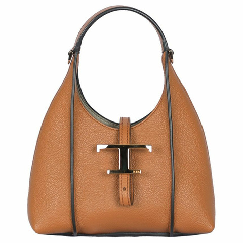 TODS Timeless Logo 迷你托特斜背包 棕色 XBWTSBE0000 Q8E