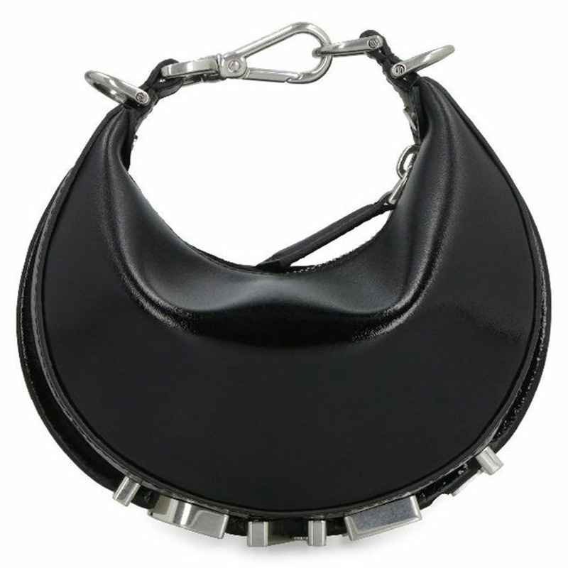 FENDI Logo圖案奈米手提袋 黑色 23FW 7AS089 ANXB-0