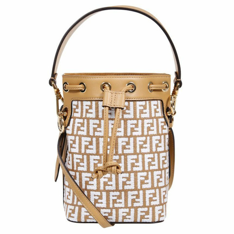 FENDI Montrez 迷你拉菲草水桶包 8BS010 AQ19 F1MB1
