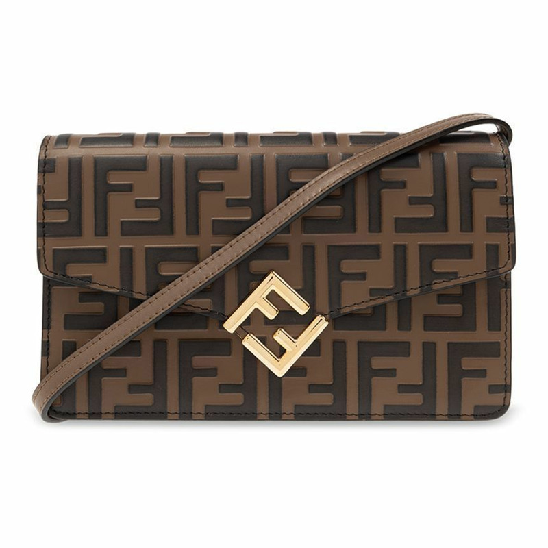 FENDI FF 鑽石鏈條單肩/斜背包 8M0488 AQ1Q F13VK-0