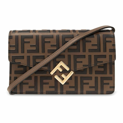 FENDI FF 鑽石鏈條單肩/斜背包 8M0488 AQ1Q F13VK