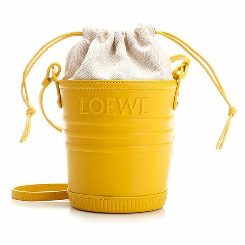 LOEWE Jardiniere 口袋肩背包 黃色 A630G43X01 8100