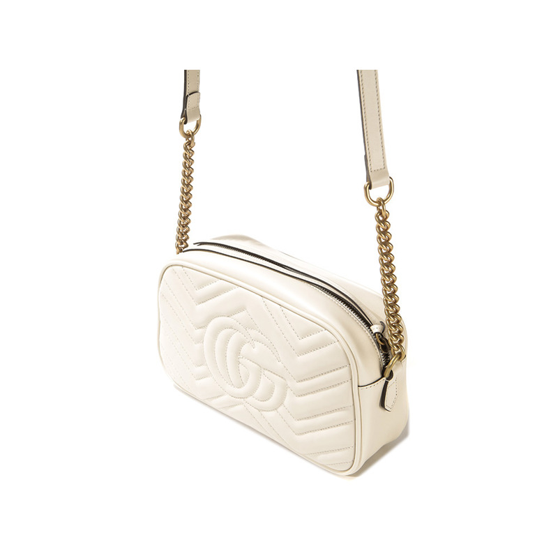 GUCCI 女士 Marmont 絎縫斜背包 (A447632 DTD1T)-6