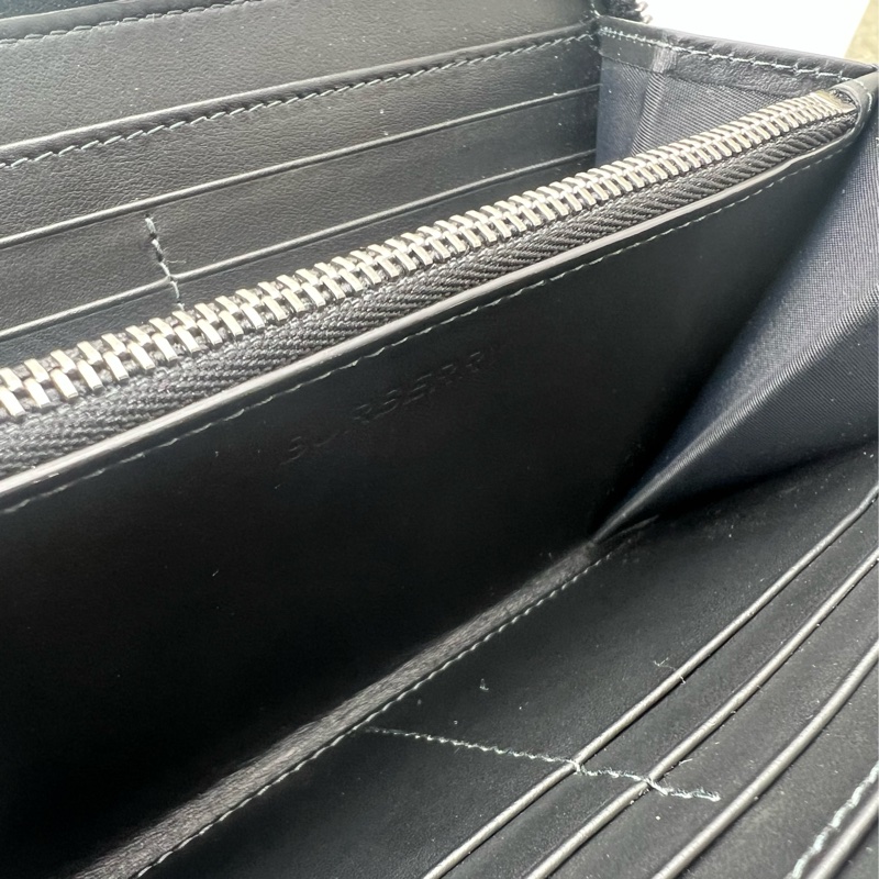 💗香緹國際精品💗 658 Burberry 拉鍊長夾 黑灰格紋 全配😍-8