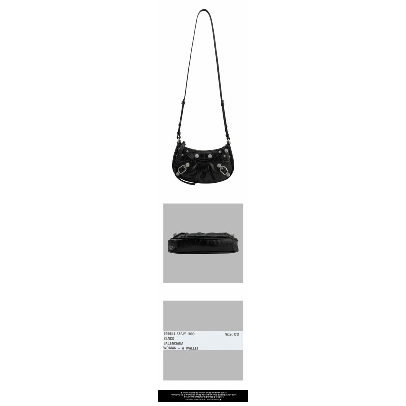 BALENCIAGA Le Cagole 迷你鏈條單肩包 黑色 695814 1000-2