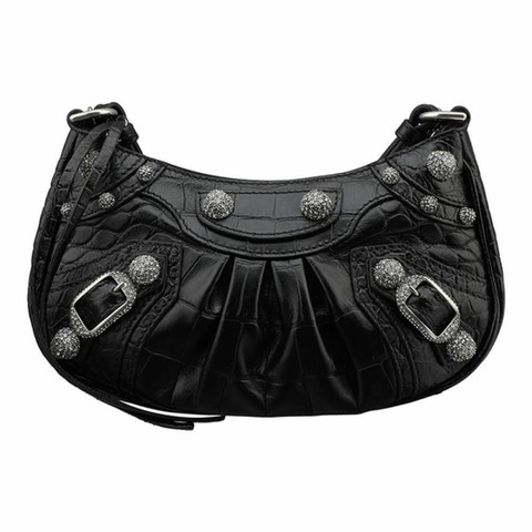 BALENCIAGA Le Cagole 迷你鏈條單肩包 黑色 695814 1000