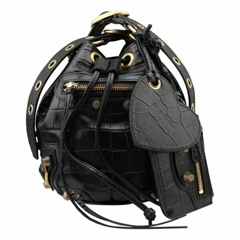 BALENCIAGA Le Cagole XS 水桶包 黑色 702431 23EBM-0