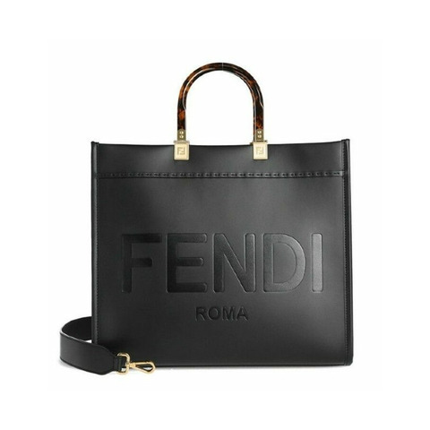 FENDI 陽光牌中黑色手提包，印章：8BH386 ABVL
