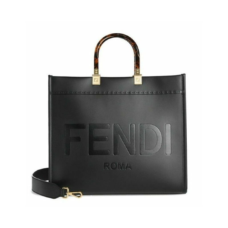FENDI 陽光牌中黑色手提包，印章：8BH386 ABVL-1