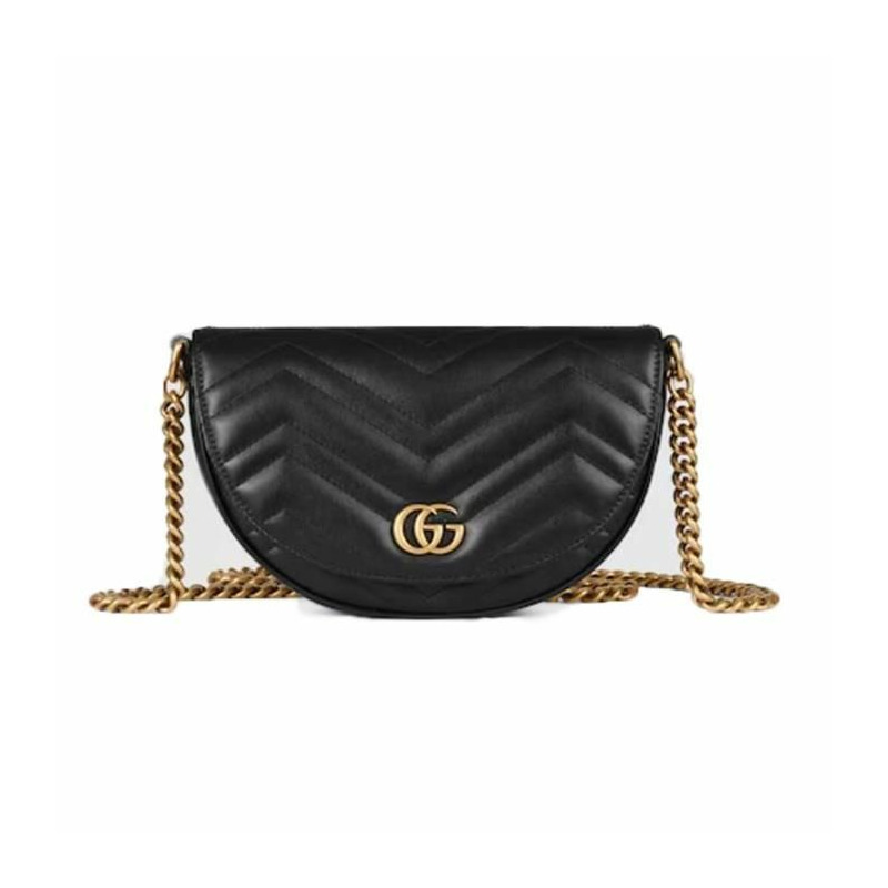 GUCCI GG Marmont 馬特拉塞凸紋鏈條迷你包 746431 DTDHT-3