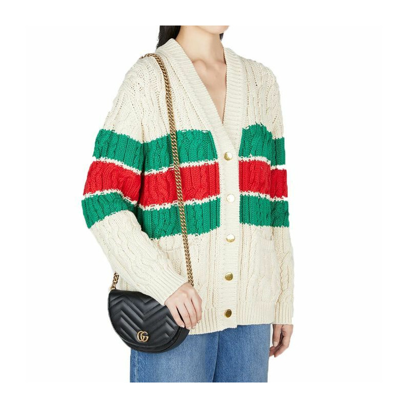 GUCCI GG Marmont 馬特拉塞凸紋鏈條迷你包 746431 DTDHT-7