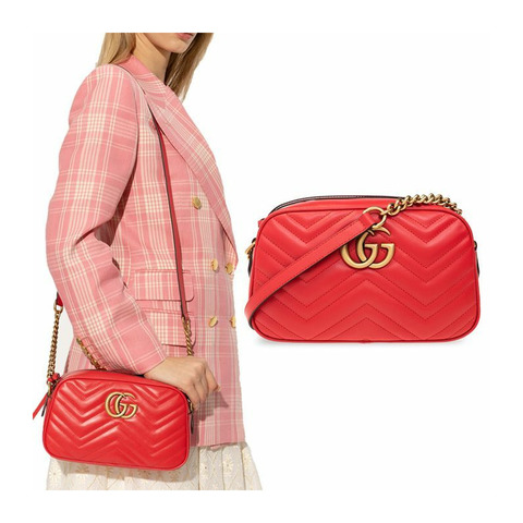 GUCCI Marmont 皮革肩斜背包 447632 AABZB