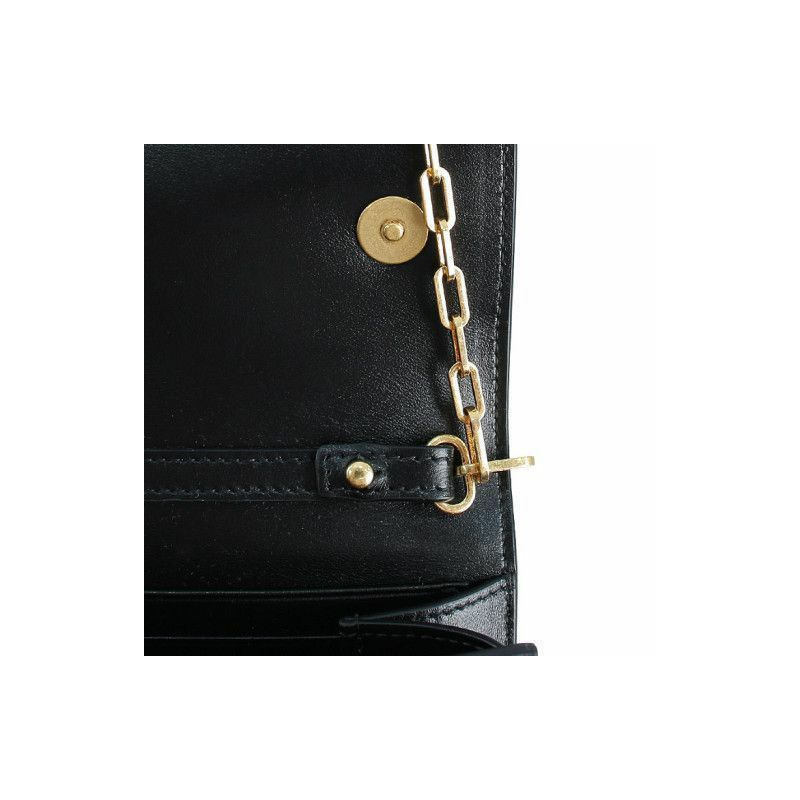 BOTTEGA VENETA 黑色編織鏈單肩包 VCQC4 8425-3