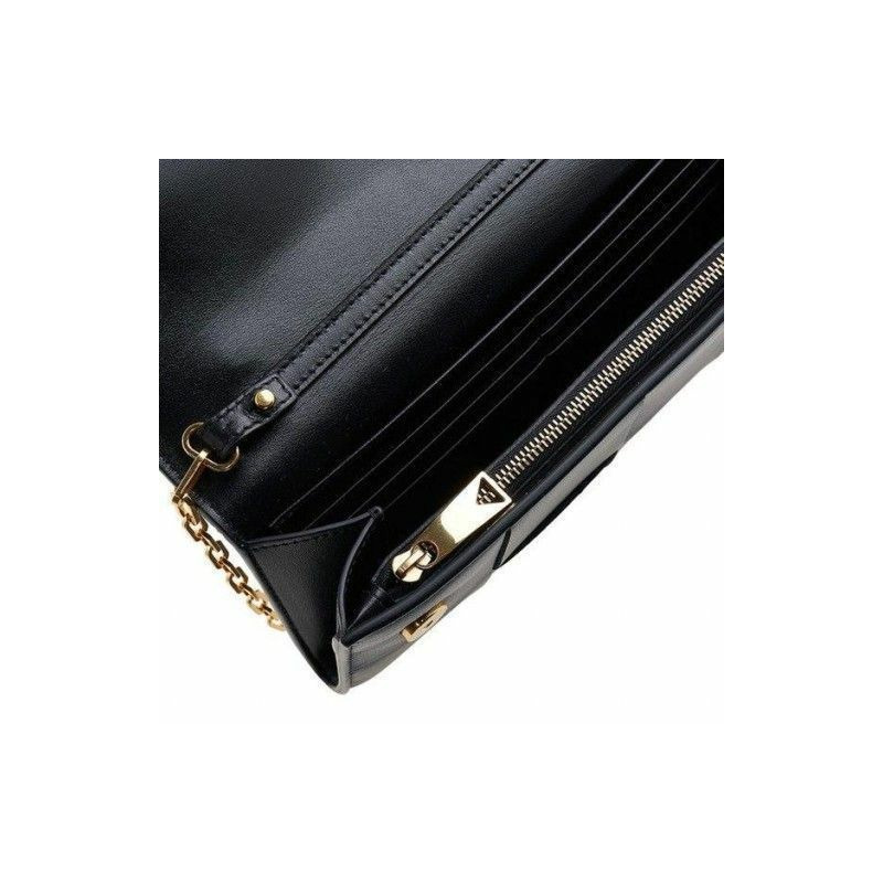 BOTTEGA VENETA 黑色編織鏈單肩包 VCQC4 8425-5