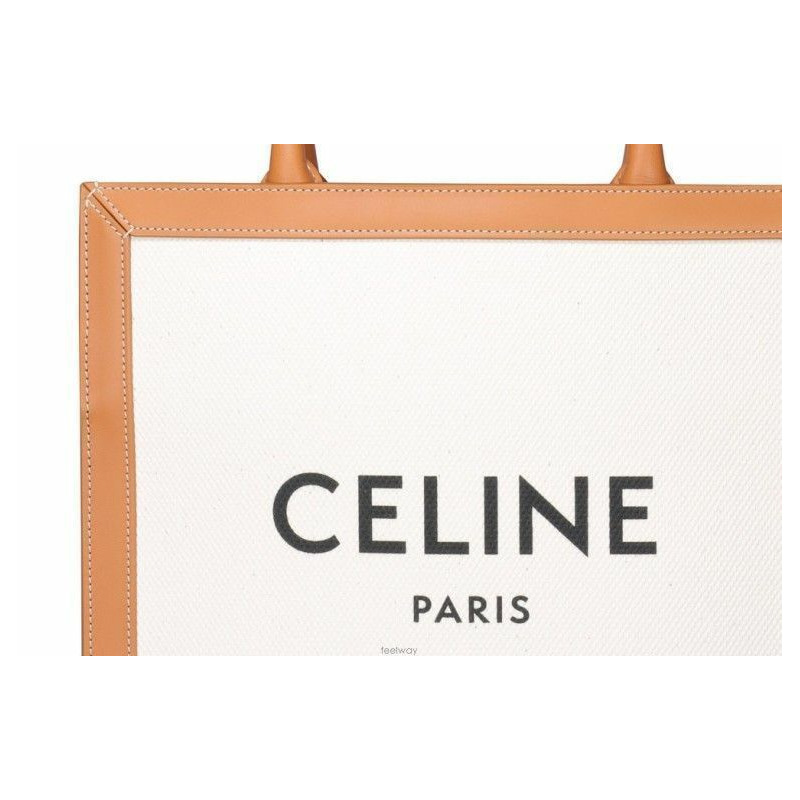 CELINE 天然棕褐色直式帆布小號包 192082BNZ-2