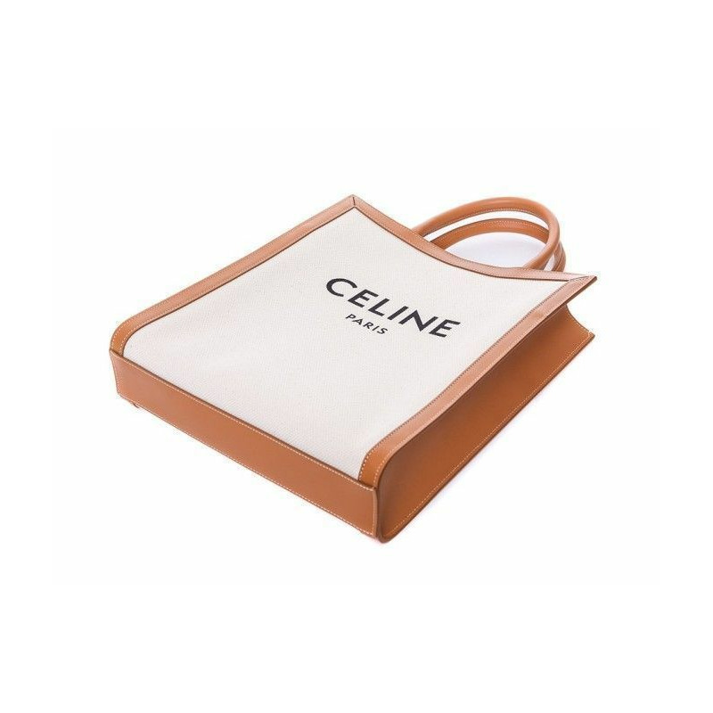 CELINE 天然棕褐色直式帆布小號包 192082BNZ-7